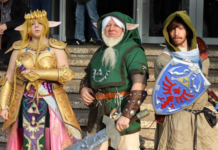 Cosplay : Link vieux, Link médiéval et Zelda