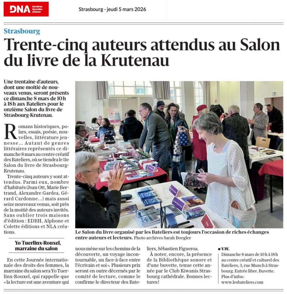 DNA : article sur le Salon du Livre de la Krutenau
