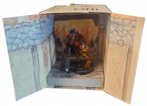 Boîte de figurine du oni rouge
