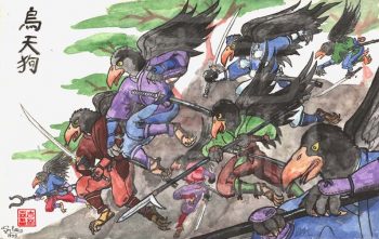 Nuée de Karasu Tengu ©Sylvain jolivalt - Ne pas reproduire ou exploiter sans autorisation