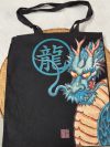 Tote-Bag noir dragon vert Tote-Bag noir dragon vert