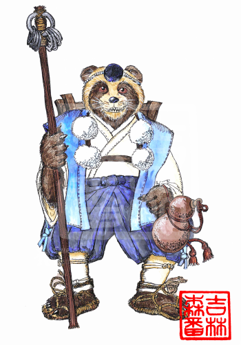 Tanuki Yamabushi ©Sylvain jolivalt - Ne pas reproduire ou exploiter sans autorisation