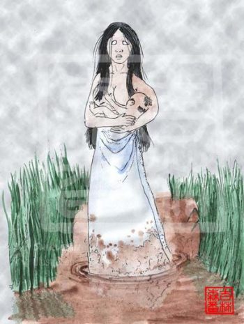 Ubume : fantôme d'une femme morte en couches ©Sylvain jolivalt - Ne pas reproduire ou exploiter sans autorisation