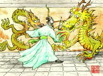 Peintre à l'oeil du Dragon ©Sylvain jolivalt - Ne pas reproduire ou exploiter sans autorisation